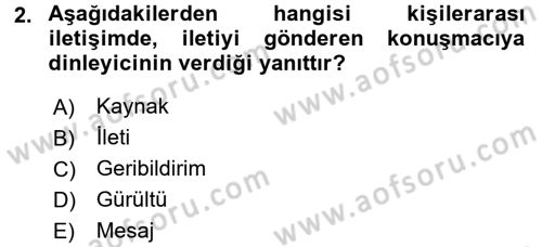 Perakendecilikte Müşteri İlişkileri Yönetimi Dersi 2015 - 2016 Yılı (Final) Dönem Sonu Sınav Soruları 2. Soru
