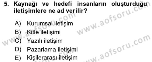 Perakendecilikte Müşteri İlişkileri Yönetimi Dersi 2016 - 2017 Yılı 3 Ders Sınav Soruları 5. Soru