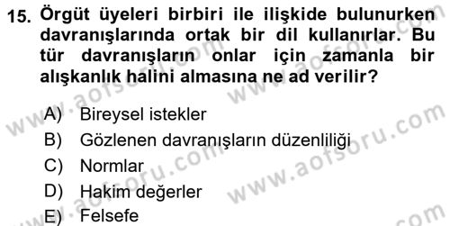 Perakendecilikte Müşteri İlişkileri Yönetimi Dersi 2016 - 2017 Yılı (Final) Dönem Sonu Sınav Soruları 15. Soru