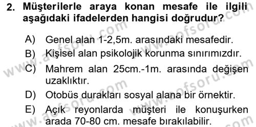 Perakendecilikte Müşteri İlişkileri Yönetimi Dersi 2017 - 2018 Yılı (Vize) Ara Sınav Soruları 2. Soru