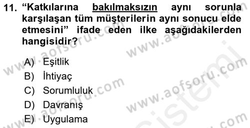 Perakendecilikte Müşteri İlişkileri Yönetimi Dersi 2018 - 2019 Yılı (Final) Dönem Sonu Sınav Soruları 11. Soru