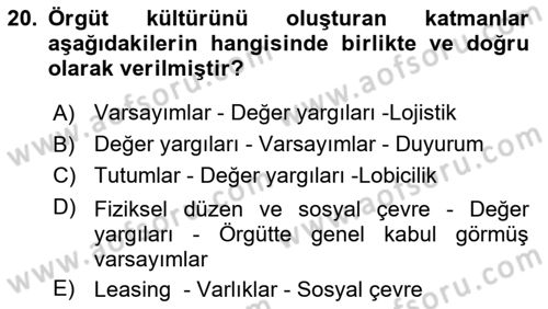 Perakendecilikte Müşteri İlişkileri Yönetimi Dersi 2018 - 2019 Yılı (Final) Dönem Sonu Sınav Soruları 20. Soru