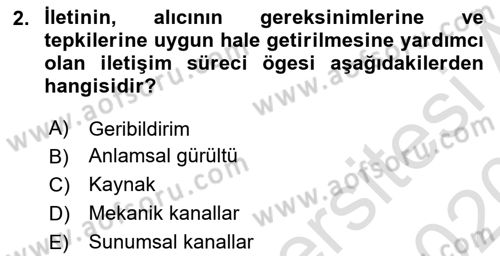 Perakendecilikte Müşteri İlişkileri Yönetimi Dersi 2019 - 2020 Yılı (Final) Dönem Sonu Sınav Soruları 2. Soru