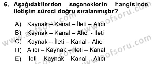 Perakendecilikte Müşteri İlişkileri Yönetimi Dersi Ara Sınavı Deneme Sınav Soruları 6. Soru