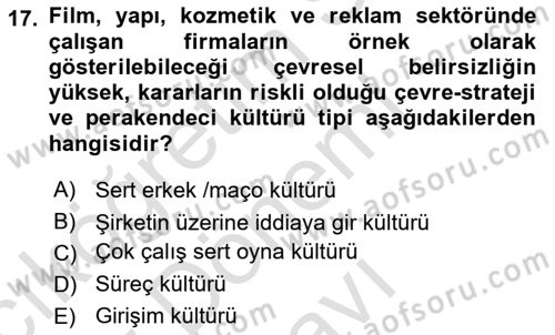 Perakendecilikte Müşteri İlişkileri Yönetimi Dersi 2021 - 2022 Yılı (Final) Dönem Sonu Sınav Soruları 17. Soru
