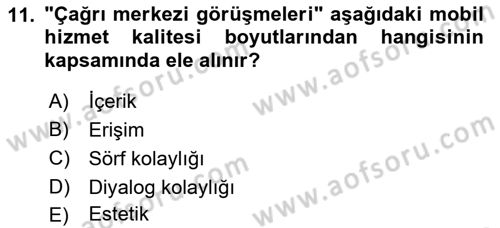 Perakendecilikte Müşteri İlişkileri Yönetimi Dersi 2022 - 2023 Yılı (Vize) Ara Sınav Soruları 11. Soru