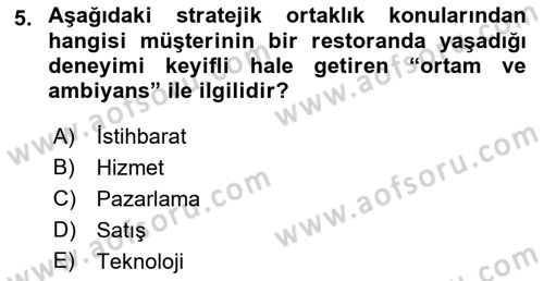 Perakendecilikte Müşteri İlişkileri Yönetimi Dersi 2022 - 2023 Yılı (Vize) Ara Sınav Soruları 5. Soru