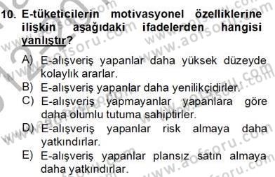 E-Perakendecilik Dersi 2012 - 2013 Yılı (Final) Dönem Sonu Sınav Soruları 10. Soru
