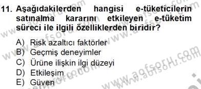 E-Perakendecilik Dersi 2012 - 2013 Yılı (Final) Dönem Sonu Sınav Soruları 11. Soru