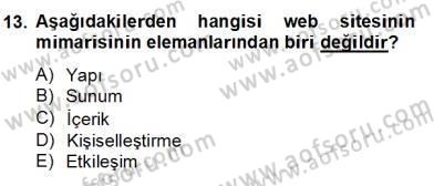 E-Perakendecilik Dersi 2012 - 2013 Yılı (Final) Dönem Sonu Sınav Soruları 13. Soru