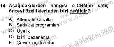 E-Perakendecilik Dersi 2012 - 2013 Yılı (Final) Dönem Sonu Sınav Soruları 14. Soru