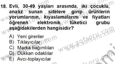 E-Perakendecilik Dersi 2012 - 2013 Yılı (Final) Dönem Sonu Sınav Soruları 18. Soru