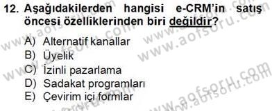 E-Perakendecilik Dersi 2013 - 2014 Yılı Tek Ders Sınav Soruları 12. Soru