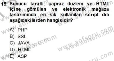 E-Perakendecilik Dersi 2014 - 2015 Yılı (Vize) Ara Sınav Soruları 15. Soru