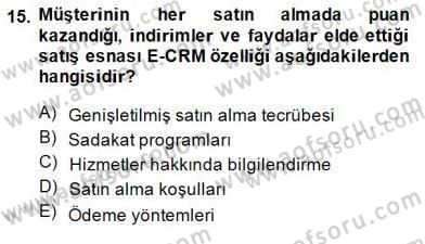 E-Perakendecilik Dersi 2014 - 2015 Yılı (Final) Dönem Sonu Sınav Soruları 15. Soru