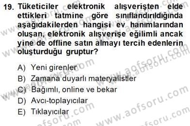 E-Perakendecilik Dersi 2014 - 2015 Yılı (Final) Dönem Sonu Sınav Soruları 19. Soru