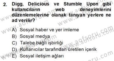 E-Perakendecilik Dersi 2014 - 2015 Yılı (Final) Dönem Sonu Sınav Soruları 2. Soru