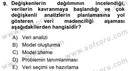 E-Perakendecilik Dersi 2015 - 2016 Yılı (Final) Dönem Sonu Sınav Soruları 9. Soru