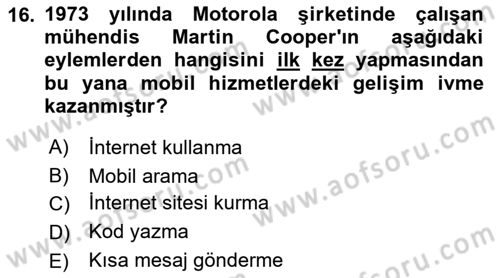 E-Perakendecilik Dersi 2022 - 2023 Yılı Yaz Okulu Sınavı 16. Soru