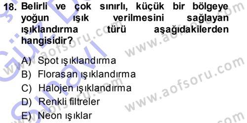 Mağaza Atmosferi Dersi 2013 - 2014 Yılı (Vize) Ara Sınav Soruları 18. Soru