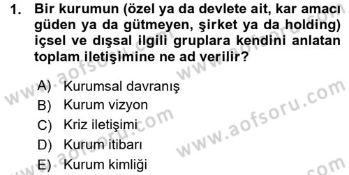 Mağaza Atmosferi Dersi 2015 - 2016 Yılı (Vize) Ara Sınavı 1. Soru