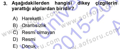 Mağaza Atmosferi Dersi Ara Sınavı Deneme Sınav Soruları 3. Soru