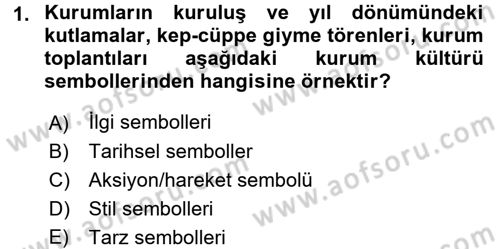 Mağaza Atmosferi Dersi Ara Sınavı Deneme Sınav Soruları 1. Soru