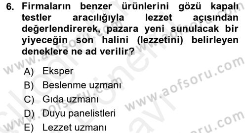 Mağaza Atmosferi Dersi 2016 - 2017 Yılı (Final) Dönem Sonu Sınavı 6. Soru