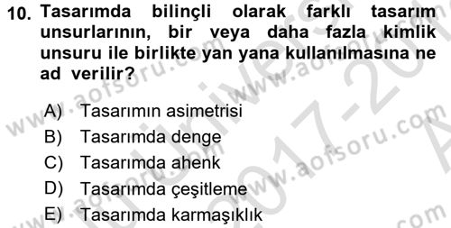 Mağaza Atmosferi Dersi 2017 - 2018 Yılı (Vize) Ara Sınavı 10. Soru