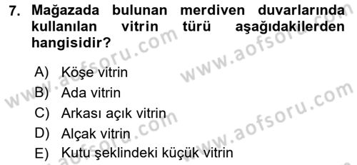 Mağaza Atmosferi Dersi 2018 - 2019 Yılı (Vize) Ara Sınavı 7. Soru