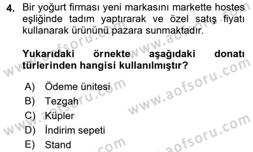 Mağaza Atmosferi Dersi 2018 - 2019 Yılı (Final) Dönem Sonu Sınavı 4. Soru