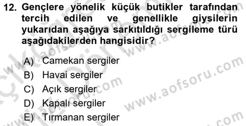 Mağaza Atmosferi Dersi 2019 - 2020 Yılı (Vize) Ara Sınav Soruları 12. Soru