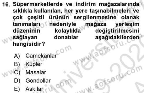 Mağaza Atmosferi Dersi 2019 - 2020 Yılı (Vize) Ara Sınav Soruları 16. Soru
