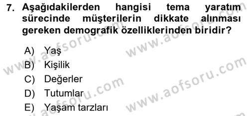 Mağaza Atmosferi Dersi 2019 - 2020 Yılı (Vize) Ara Sınav Soruları 7. Soru