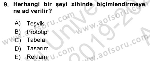 Mağaza Atmosferi Dersi 2019 - 2020 Yılı (Vize) Ara Sınav Soruları 9. Soru