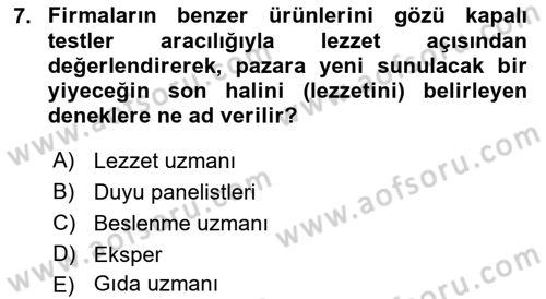 Mağaza Atmosferi Dersi 2019 - 2020 Yılı (Final) Dönem Sonu Sınavı 7. Soru