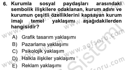 Mağaza Atmosferi Dersi 2021 - 2022 Yılı (Vize) Ara Sınavı 6. Soru