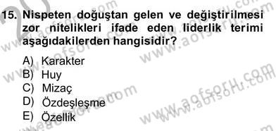 Organizasyonlarda Davranış Dersi Ara Sınavı Deneme Sınav Soruları 15. Soru