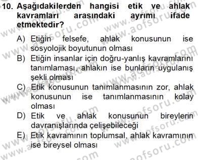 Organizasyonlarda Davranış Dersi 2012 - 2013 Yılı (Final) Dönem Sonu Sınav Soruları 10. Soru