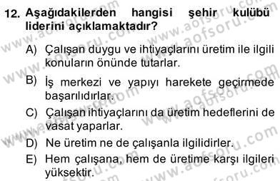 Organizasyonlarda Davranış Dersi Ara Sınavı Deneme Sınav Soruları 12. Soru