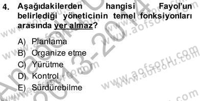 Organizasyonlarda Davranış Dersi Ara Sınavı Deneme Sınav Soruları 4. Soru
