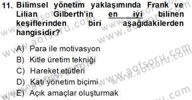 Organizasyonlarda Davranış Dersi Ara Sınavı Deneme Sınav Soruları 11. Soru