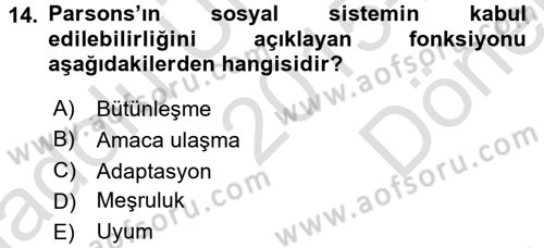 Organizasyonlarda Davranış Dersi 2015 - 2016 Yılı (Final) Dönem Sonu Sınav Soruları 14. Soru