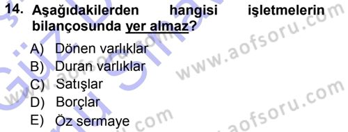 Perakende Yönetimi Dersi 2012 - 2013 Yılı (Final) Dönem Sonu Sınav Soruları 14. Soru