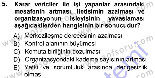 Perakende Yönetimi Dersi 2012 - 2013 Yılı (Final) Dönem Sonu Sınav Soruları 5. Soru
