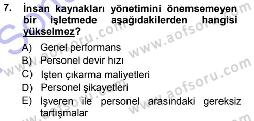 Perakende Yönetimi Dersi 2012 - 2013 Yılı (Final) Dönem Sonu Sınav Soruları 7. Soru
