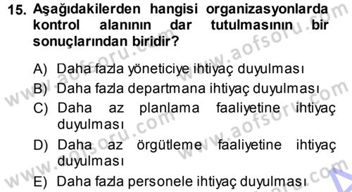Perakende Yönetimi Dersi 2013 - 2014 Yılı (Vize) Ara Sınav Soruları 15. Soru