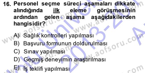 Perakende Yönetimi Dersi 2013 - 2014 Yılı (Vize) Ara Sınav Soruları 16. Soru