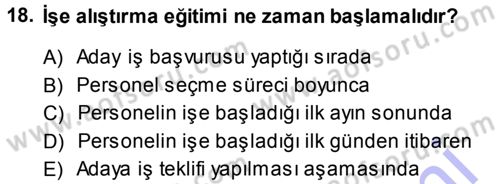 Perakende Yönetimi Dersi 2013 - 2014 Yılı (Vize) Ara Sınav Soruları 18. Soru