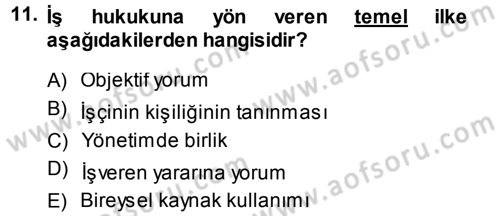 Perakende Yönetimi Dersi 2013 - 2014 Yılı (Final) Dönem Sonu Sınav Soruları 11. Soru